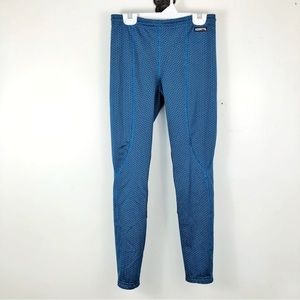 Kerrits Fleece Lined Performance Riding Tights Steel Herringbone Teal Black XL
